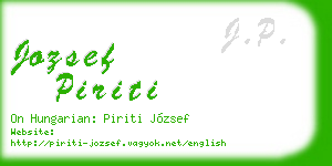 jozsef piriti business card