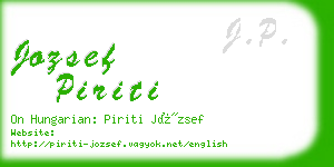 jozsef piriti business card